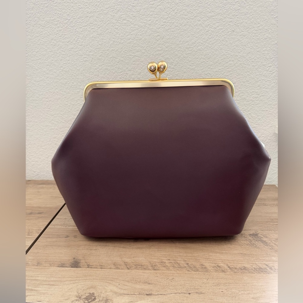 Coach Large Kisslock Frame Bag - Black Currant - Picture 4 of 9